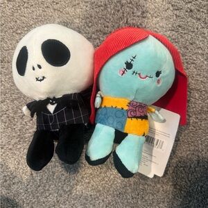 NWT Hallmark Better Together Jack & Sally Magnetic Plush 5" NBC Disney
